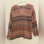 Soft Surroundings 100% Cotton Gauze Fabric Muslin Plaid Top Tunic Size PS Photo 4