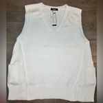 Zanzea White oversized sweater vest with pockets Photo 4