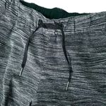 Lululemon on the fly shorts black white gray stripe dotted pattern Photo 3