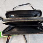 Cross Body Wristlet Purse Black Removable Strap Two Sides Zipper Photo 11