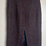 Brock Collection  Linen Wool Alpaca Blend Front Slit Pencil Skirt Sz. 2 Photo 0