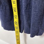 J.Crew Sweater Buttoned Boat Neck Navy Blue Nautical Coastal Casual Womens S/M Photo 6