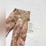 Lululemon NWT  Align Crop 23" Shine - Diamond Dye Misty Shell Cacao Dot Foil - 2 Photo 6
