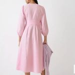 J.Crew Stretch Viscose-Blend Button-Front Midi Dress Light Pink 16 Photo 2