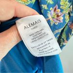 Alémais June Blue Floral Linen Puff Sleeve Mini Dress US 6 Photo 7