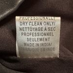 Parker  Green Silk Top Black Leather Skirt Mini Dress size Medium Photo 9