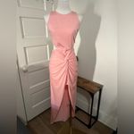 Windsor  Blush Pink Front Knot Short Long Open Sides Lined Dress Small Zip-up Y2K Photo 3