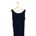 Norma Kamali Sleeveless Shirred Waist Dress Black Size XL NWT Minimalist Career Photo 5