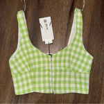 ZARA NWT  Corest Style Checkered Crop Top S Photo 1