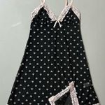 Carrie Amber Intimates Black Pink Heart Hearts Sheer Lace Babydoll Slip Nightie Nightgown Lingerie Dress Size S 🖤🩷 Photo 0