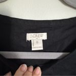 J.Crew  Women Size 0 Linen Eyelet Lace Black Cross Open Back Blouse Top Photo 3