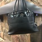 Giani Bernini  Black Satchel with Croc-Embossed Detail perfect condition Photo 5