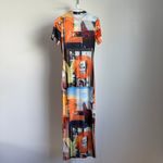 Peppermayo Into the City Mesh Maxi Dress Film Graphic Orange Photo 7