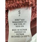 Aerie  Women's‎ Crewneck Raglan Terry Sweatshirt Red Orange Brick Cozy Photo 3