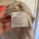 Saks 5th Avenue  100% linen blouse with crochet trim large Photo 3