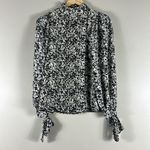 Topshop  Black Pintuck Pleated Drama Balloon Sleeve Blouse Photo 1