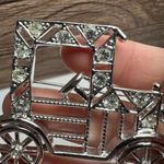 EMMONS Rhinestone Model T Retro Car Vehicle Brooch Pin Vintage Signed Silver Photo 7