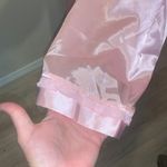 Morgan Taylor  Pink Satin Robe Ruffle Pockets Belt Tie Photo 6