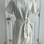 Forever 21 Short Sleeve Waist Tie Dress in Off White Photo 4