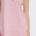 Draper James x Lands End Gingham Sleeveless Swim Coverup Dress Pink Size Small Photo 0