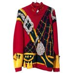 Vintage 1993 The Eagle’s Eye women’s sweater Scottish design pullover some flaws Red Photo 11