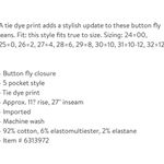 Veronica Beard Debbie High Rise Button Fly Tie-Dye Jeans- Size 27 Photo 4