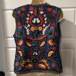 Embroidery Armenian Vest with Floral Multicolor Embroidery small Blue Photo 4