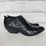 Zodiac Vtg Dazey Black Ankle Boots Pointed Toe Women's Sz 7.5 M Western Boho Photo 1