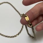 Trifari Women’s Signed  Gold Tone / Black Woven Rope Necklace / Bracelet Set Photo 6