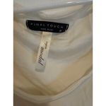 Final Touch  Cowl Neck Crop Top Long Sleeve Made in USA Cream Size‎ M Photo 2