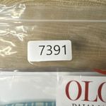 Olga Pajama Set Womens Medium Green Solid Short Sleeve Shirt Striped Satin Pants Photo 5