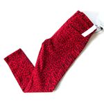 Current/Elliott NWT The Stiletto in Red Warped Leopard Crop Skinny Jeans 26 Photo 2