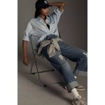 Anthropologie  Maeve The Bennet Oversized Buttondown Shirt Oxford Edition Blue XS Photo 3