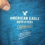 American Eagle extreme flex hooded teal L long sleeve shirt Blue Size L Photo 2