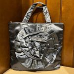 Smokey Blue Flower Top Handle Bag Photo 0