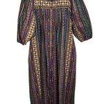 Krist Gudnason Cotton MaxiDress Vintage 70s Geometric Egyptian Ethnic size S Blue Photo 0