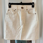 Rag and Bone  Ecru Denim Mini Skirt Size 25 Photo 0