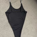 💙Black Bodysuit with Rhinestone Straps, Medium Black Photo 2