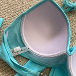 Cupshe Halter Wrap Style Underwire Bikini Top Aqua Women’s Size Medium VEUC Photo 4