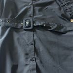 Chic Black Belted Mini Dress Size M Photo 3
