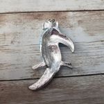 Vintage Pendant Large Blue Parrot with Bow (No Chain Included) Photo 2