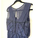 Aidan Mattox  V-Neck Sleeveless Blouson Beaded Gown Navy Blue sz. 8 Photo 3