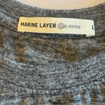 Marine layer  Classic Dark Grey Cotton T Shirt Respun Crew‎ Cut Large Like New Photo 7