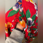 Gap VTG  Hawaiian Floral‎ Red Pants size small Photo 7