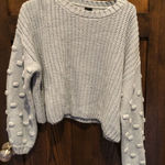 moon&madison Moon and Madison cropped knitted crewneck sweater - large Photo 0