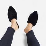 Jenni Kayne Luxe Fuzzy Pointed Shearling Mule Flats Minimalist Quiet Luxury 37/7 Photo 6