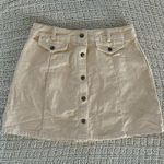 BDG  Urban Outfitters Cream Button-Front Denim Skirt Size Medium Photo 0