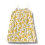 Old Navy Old Navy Yellow Floral Linen Blend Mini Dress L Adjustable Straps Sundress Photo 3