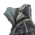 Betsey Johnson Vintage Y2K Sweetheart Strapless Dress Size 8 Gray Tulle Sparkle Photo 12