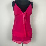Y2K hot pink sheer two piece nightie set by Cabernet size x Photo 1